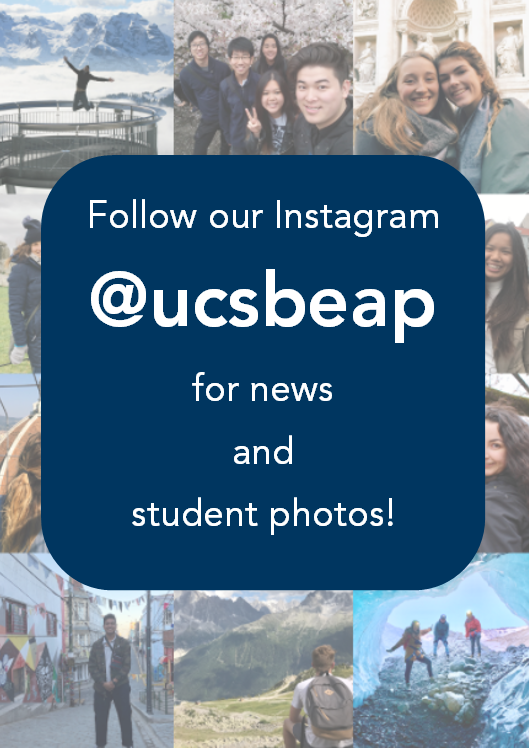 Follow our Instagram @ucsbeap for news and student photos