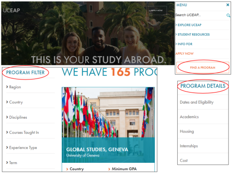 UCEAP Program Filter