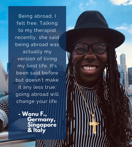 Student Testimonial - Wonu F, Germany, Singapore & Italy